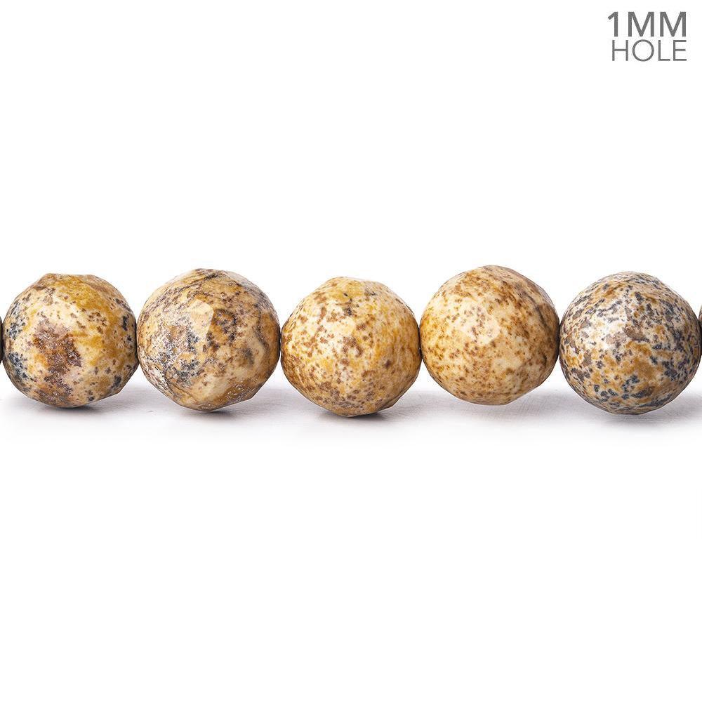 8mm Picture Jasper Faceted Round Beads, 16 inch - The Bead Traders