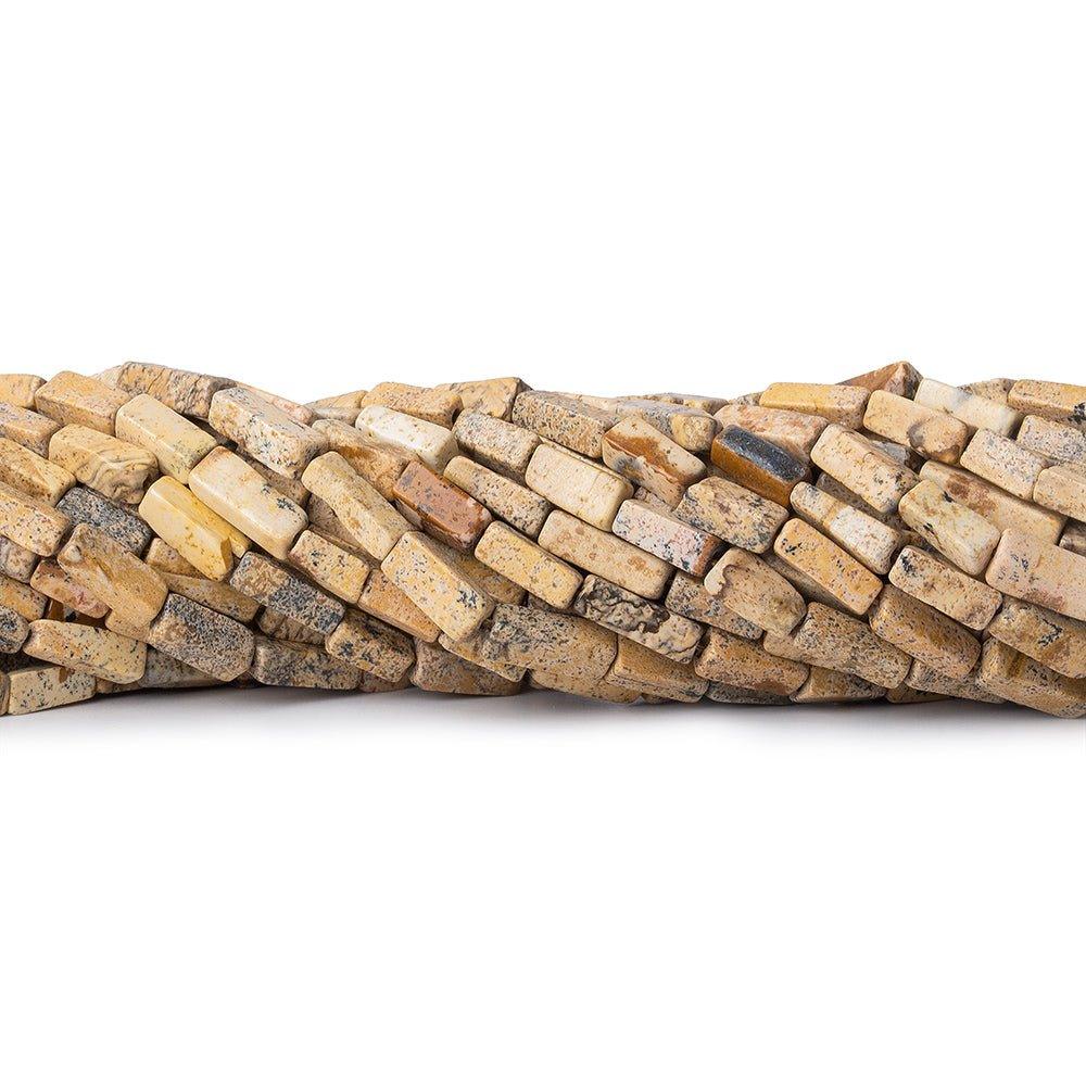 8mm Picture Jasper Plain Rectangle Beads, 14 inch - The Bead Traders