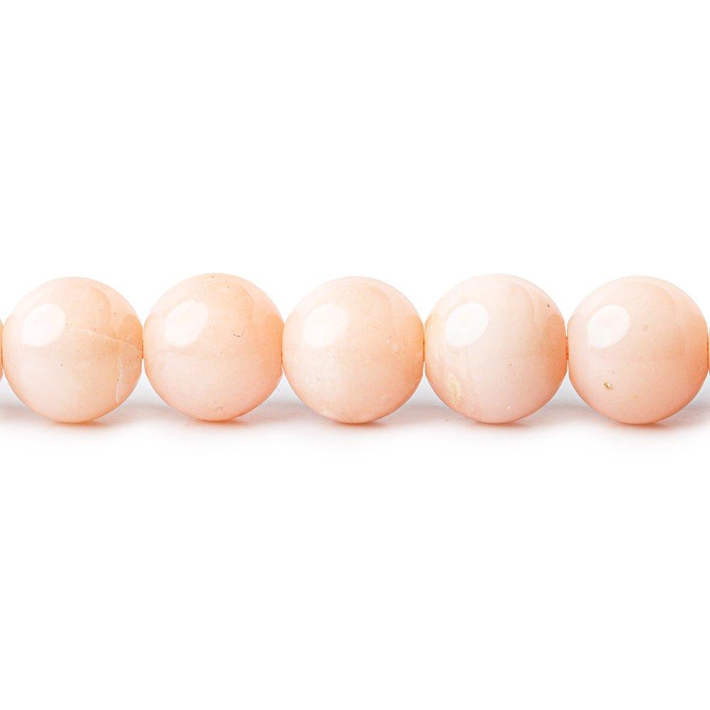 8mm Pink Peruvian Opal Plain Rounds 16 inch 50 pieces - The Bead Traders