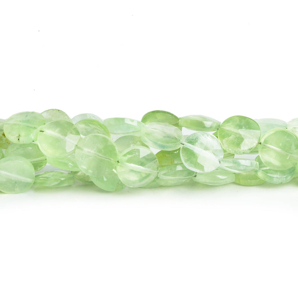 8mm Prehnite Faceted Coins 7.5 inch 25 beads - The Bead Traders