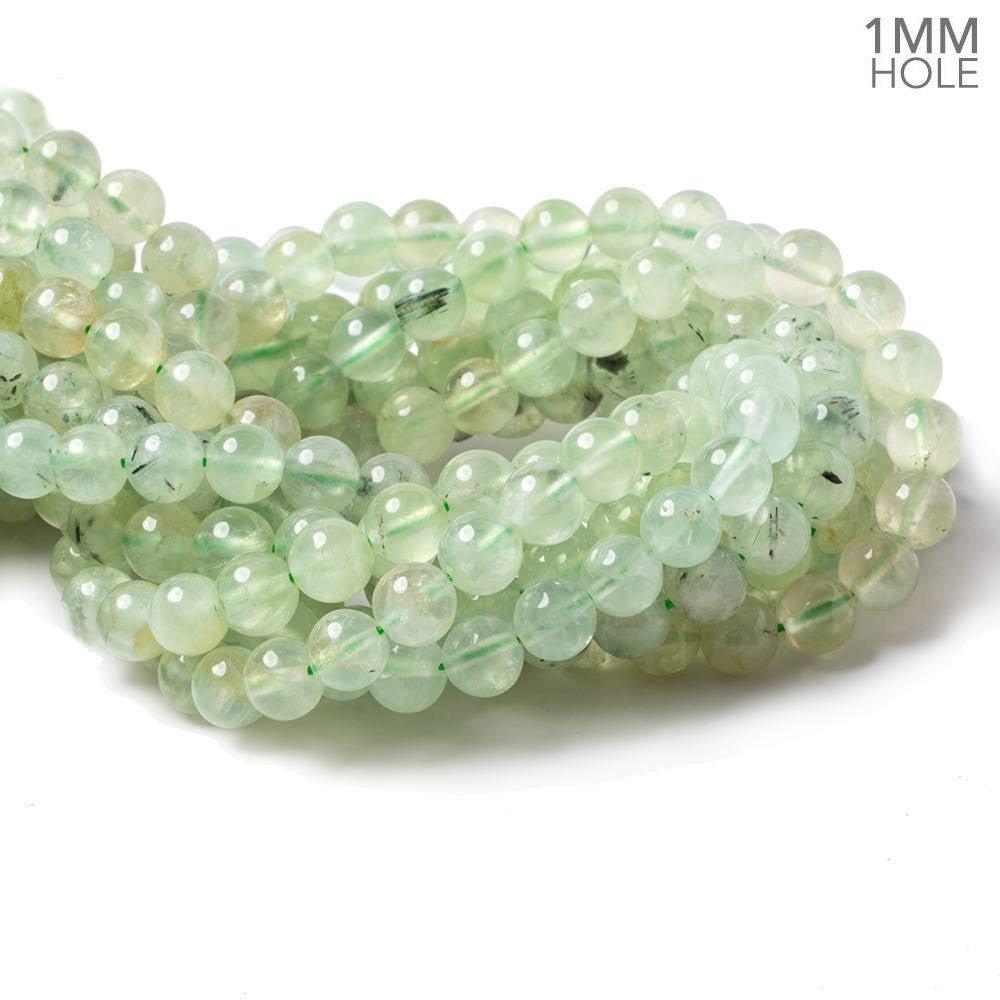 8mm Prehnite plain round beads 15 inches 51 pieces - The Bead Traders