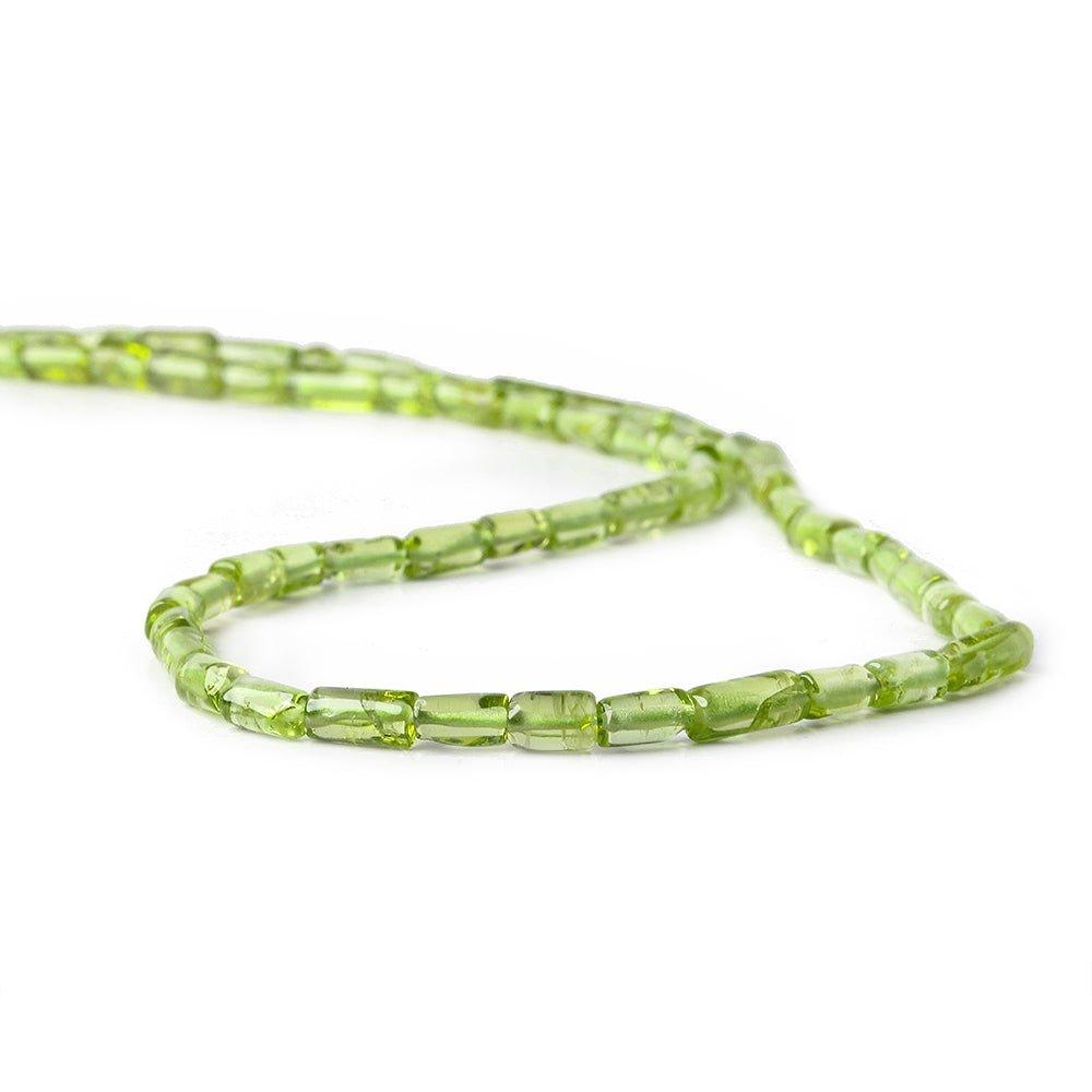 8x3mm Peridot Plain Tube Beads 14 inch - The Bead Traders