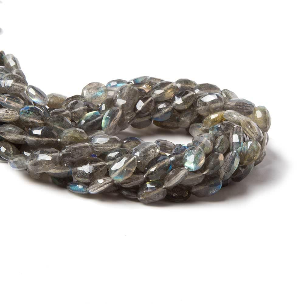 8x6-10x7mm Labradorite Faceted Oval Beads 14 inch 41 pieces - The Bead Traders