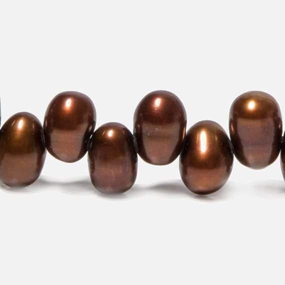 8x6mm Bronze Oval Pearls 15 inch 75 pieces - The Bead Traders