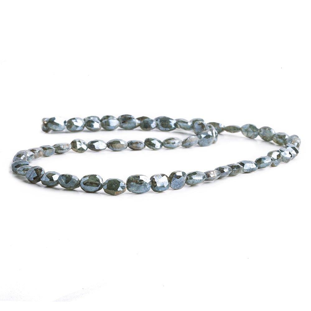 8x6mm Mystic Sapphire Faceted Oval Beads 16 inch 55 pieces - The Bead Traders