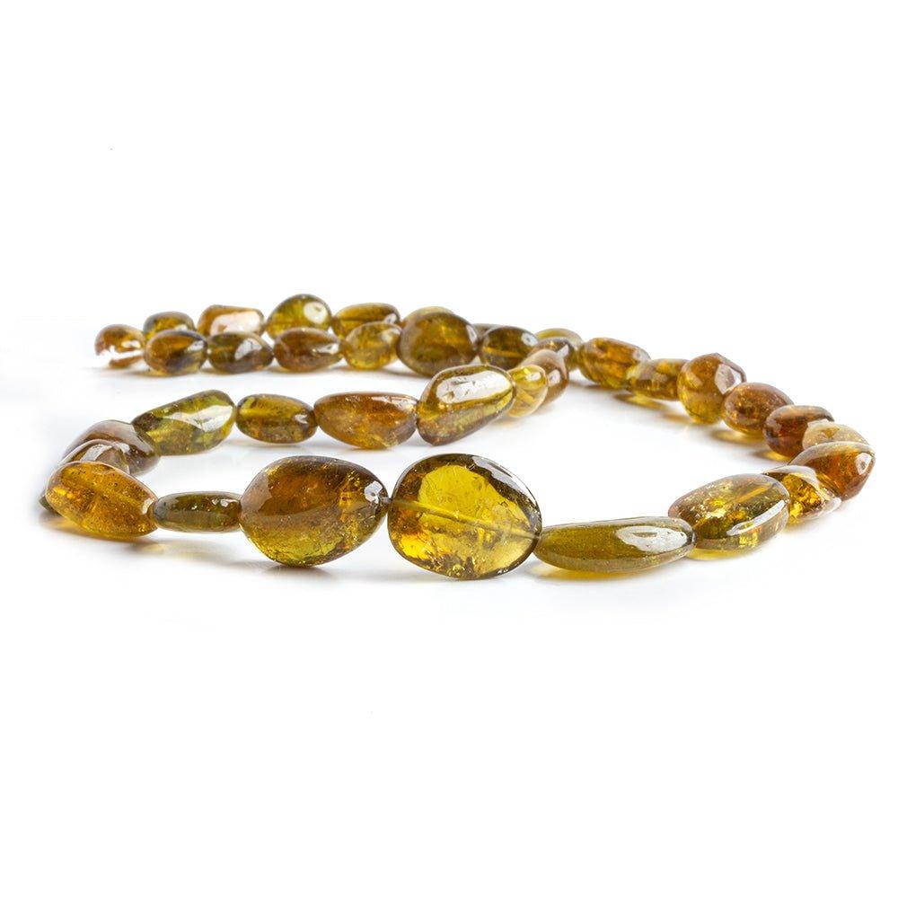 8x7mm-17x12mm Yellow Tourmaline Plain Nugget Beads 16 inch 37 pieces - The Bead Traders