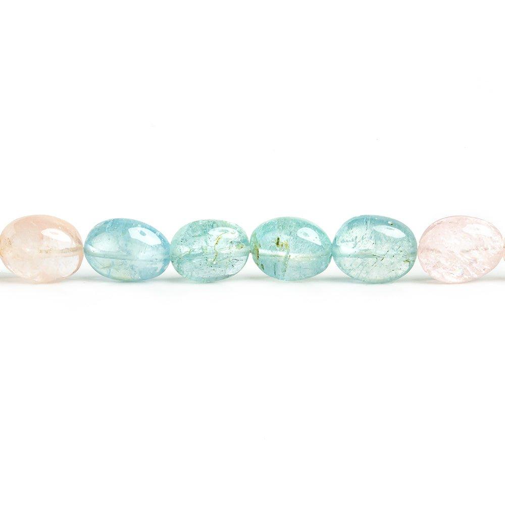 8x7mm-9x8mm Multi Beryl Plain Oval Beads 16 inch 47 pieces - The Bead Traders