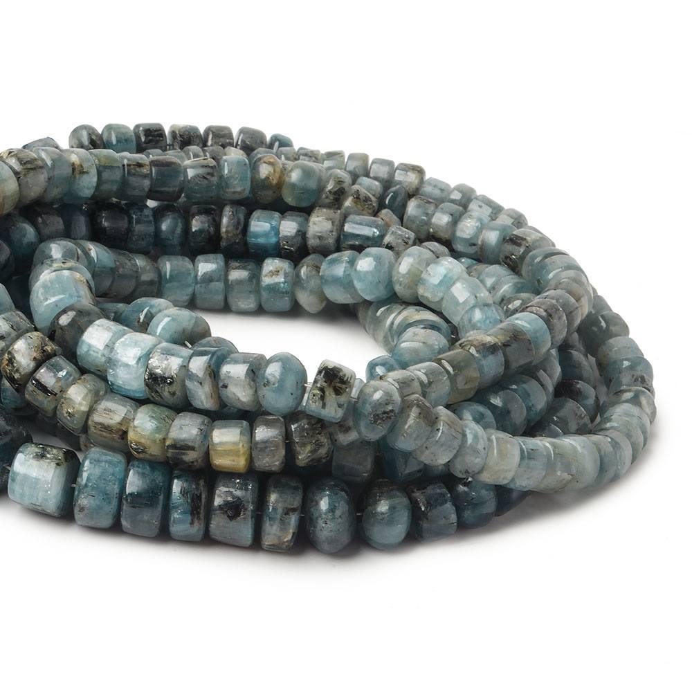 9-10mm Blue Kyanite plain Heishi beads 16 inch 88 pcs/string - Lot of 5 - The Bead Traders