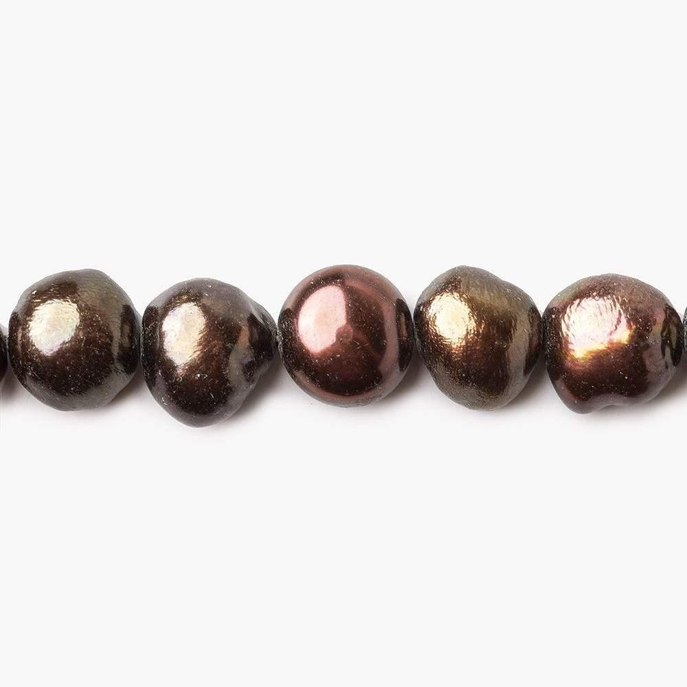 9-10mm Chocolate Baroque Pearl, 15 inch, 45 pieces - The Bead Traders