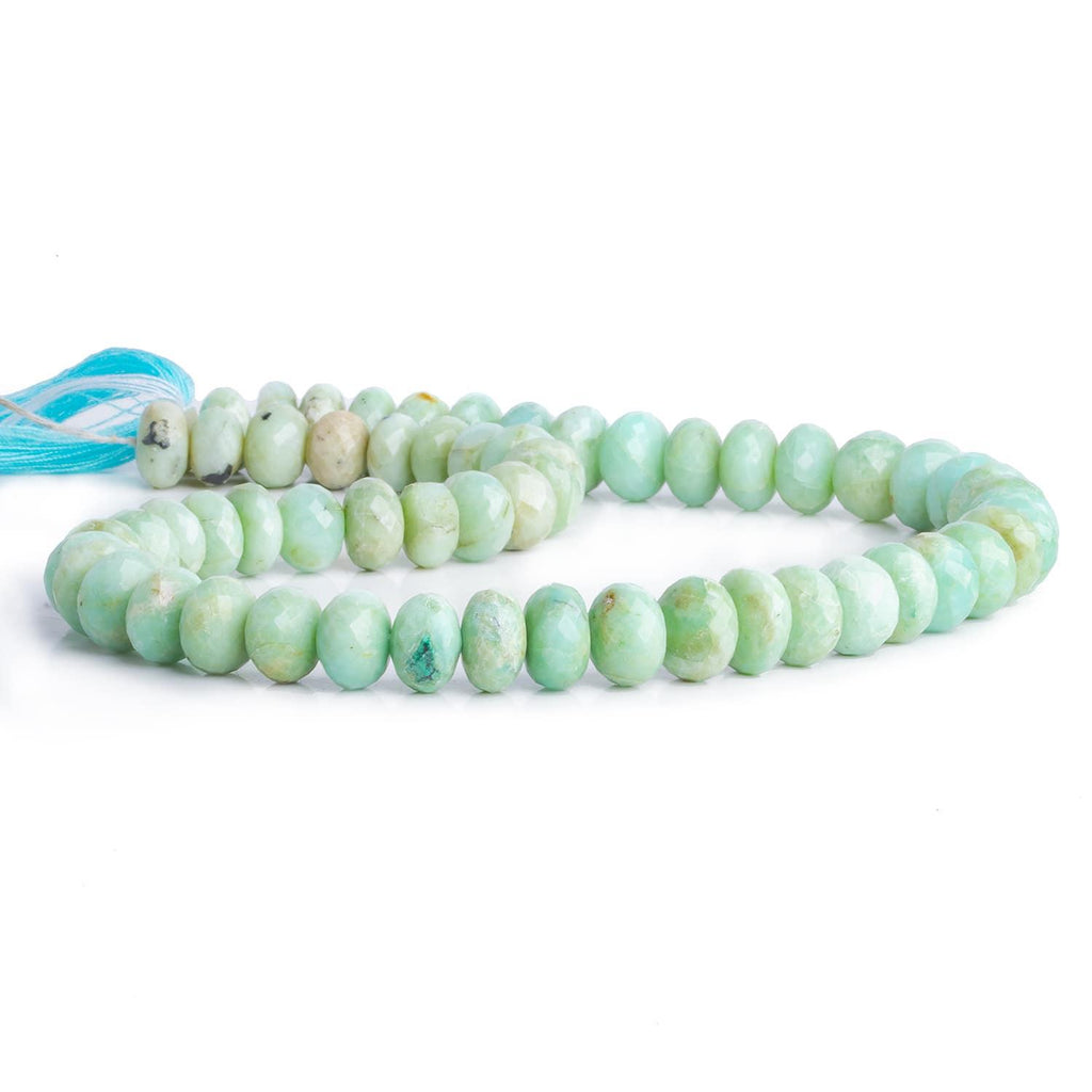 9-11mm Amazonite Faceted Rondelles 15 inch 58 beads - The Bead Traders