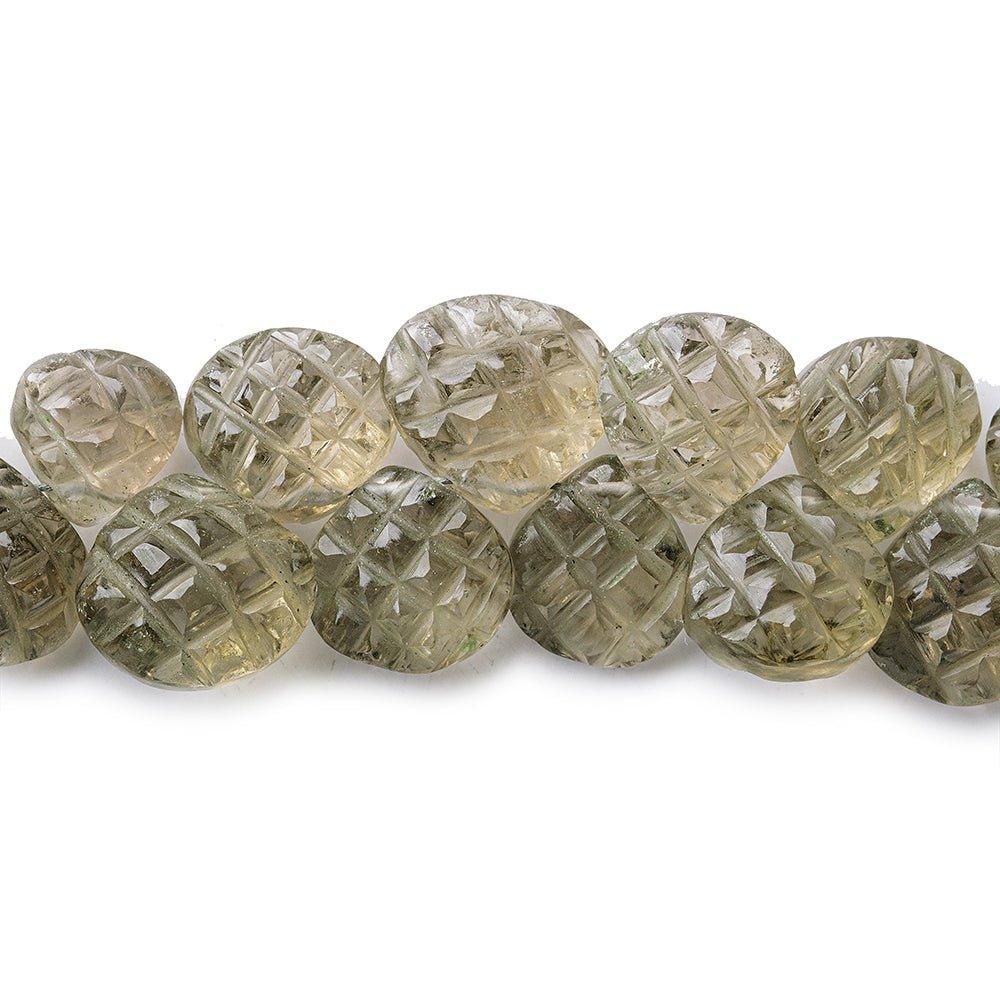 9-11mm Smoky Quartz Pineapple Cut Top Drilled Heart Beads - The Bead Traders
