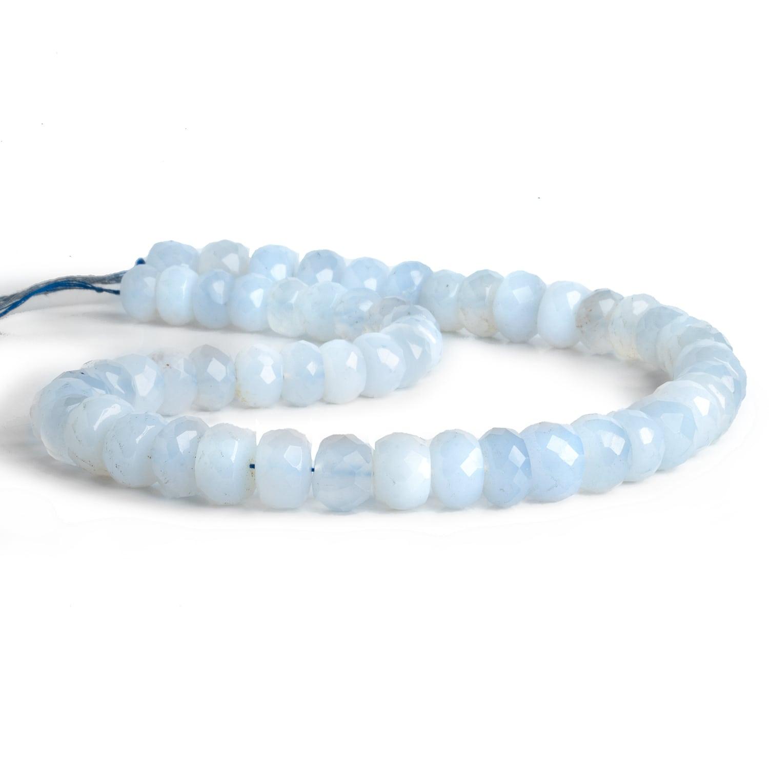 9-11mm Turkish Chalcedony Faceted Rondelles 14 inch 52 beads - The Bead Traders