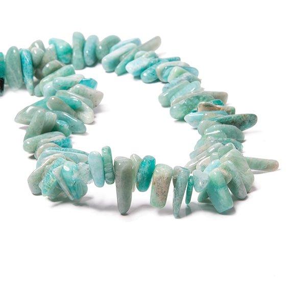 9-18mm Amazonite top drilled elongated plain nugget 15 inches 110 Beads - The Bead Traders