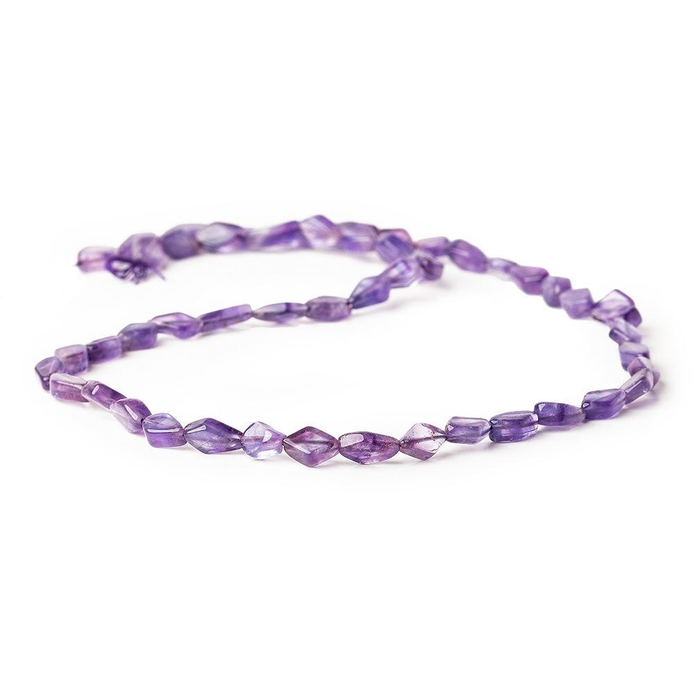9mm Amethyst Plain Kite Beads, 14 inch - The Bead Traders