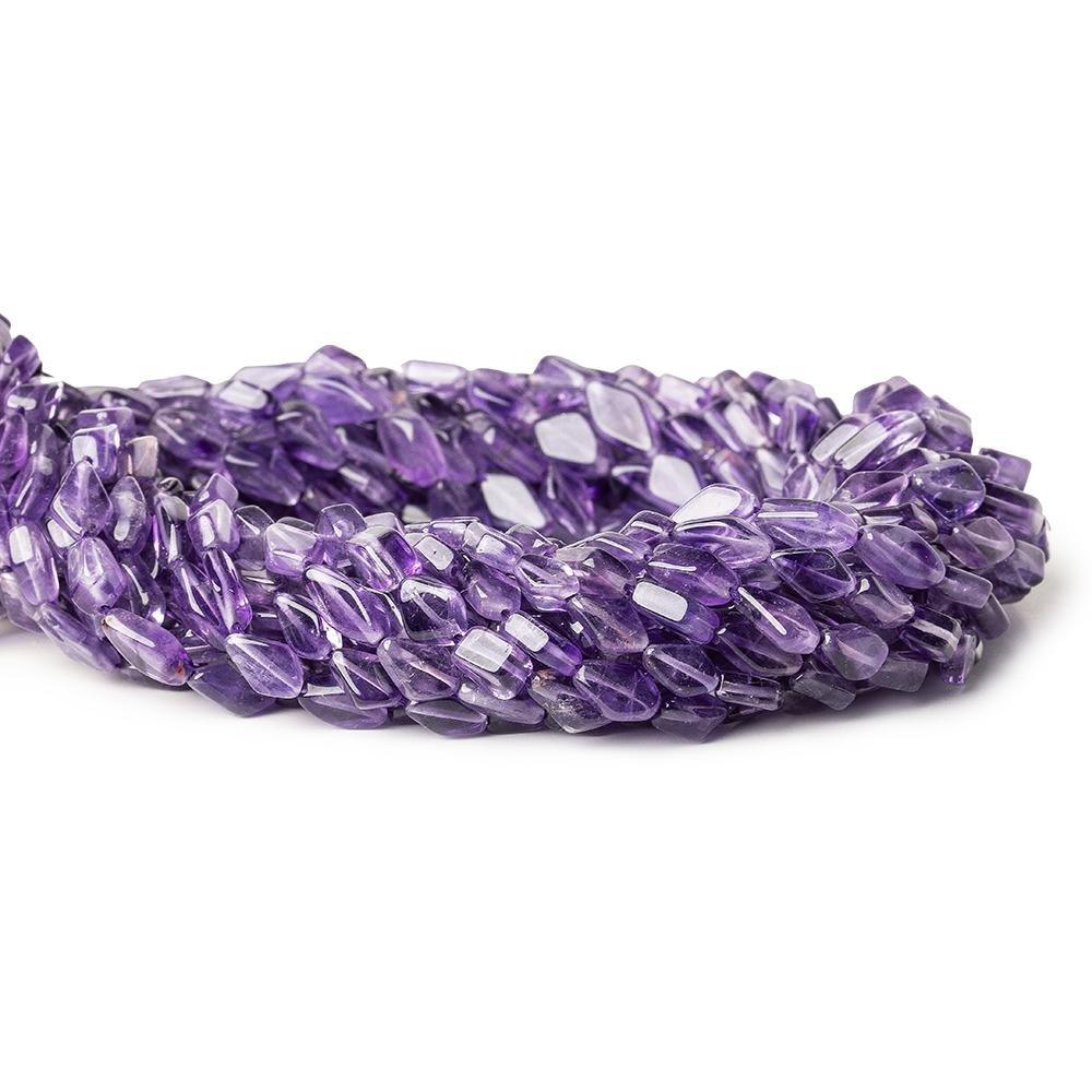 9mm Amethyst Plain Kite Beads, 14 inch - The Bead Traders