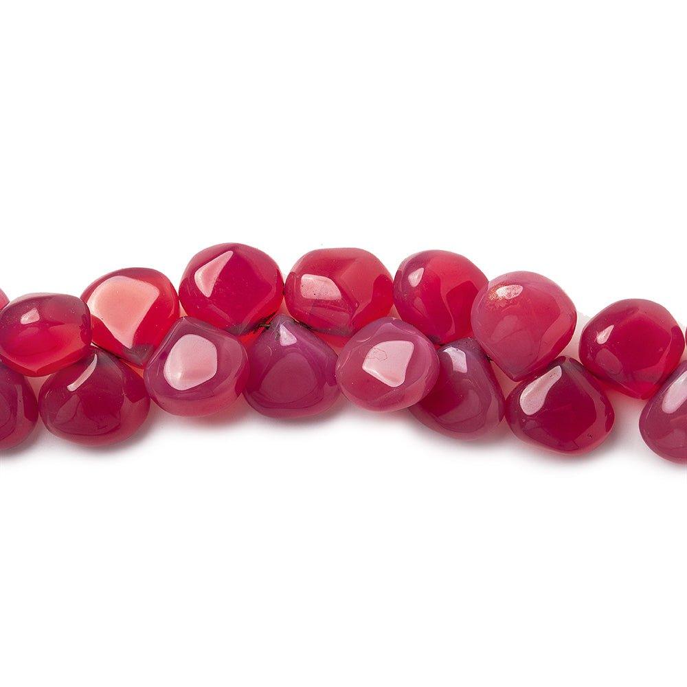 9mm Berry Chalcedony plain heart beads 8 inch 50 pieces - The Bead Traders