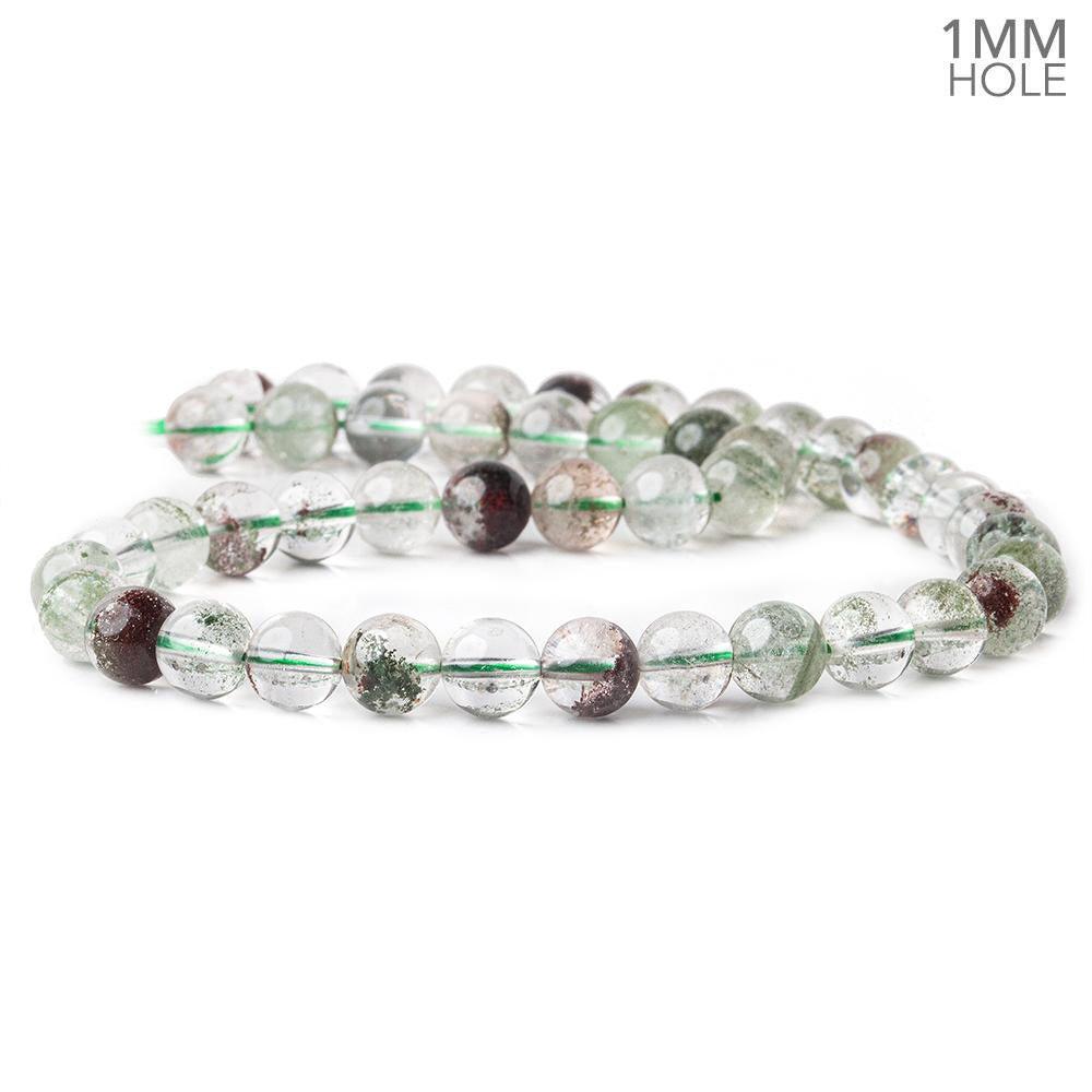 9mm Moss Quartz plain rounds 15.5 inch 45 beads - The Bead Traders