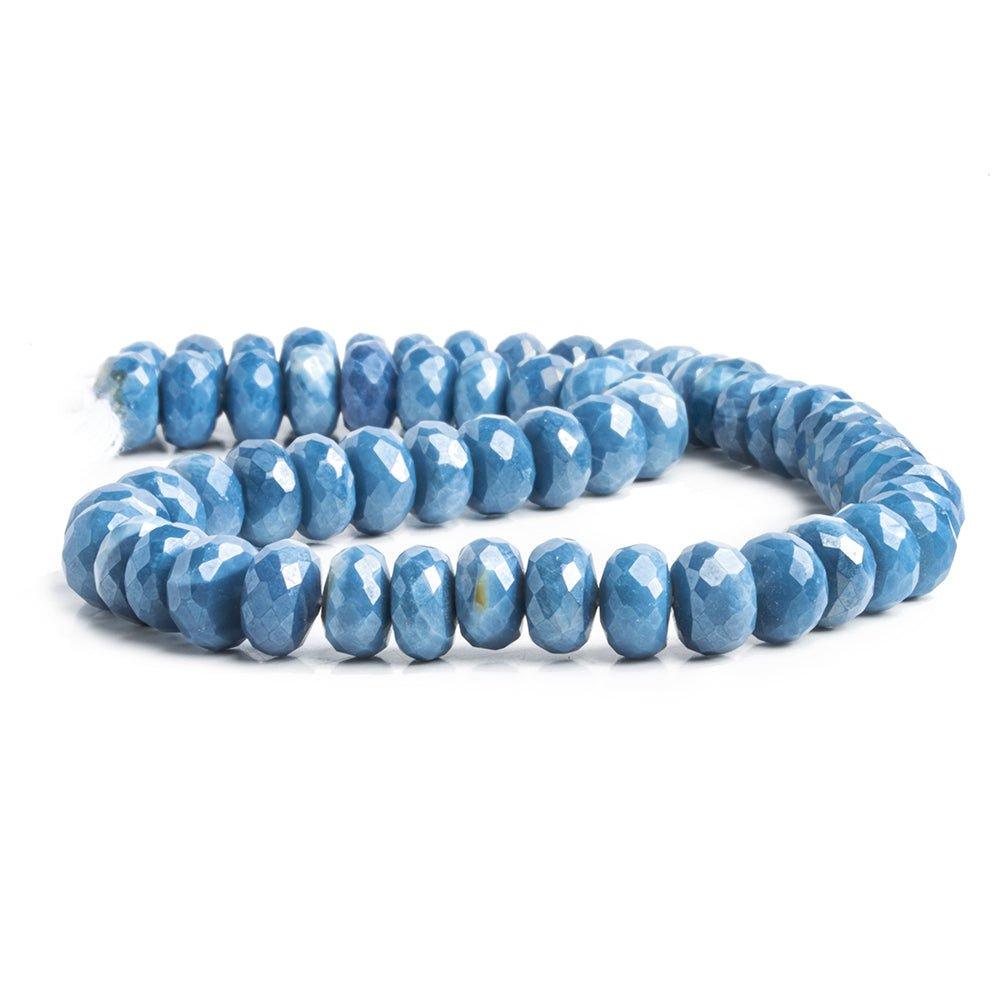 9mm Mystic Denim Opal Faceted Rondelle Beads 12.5 inch 65 pieces - The Bead Traders