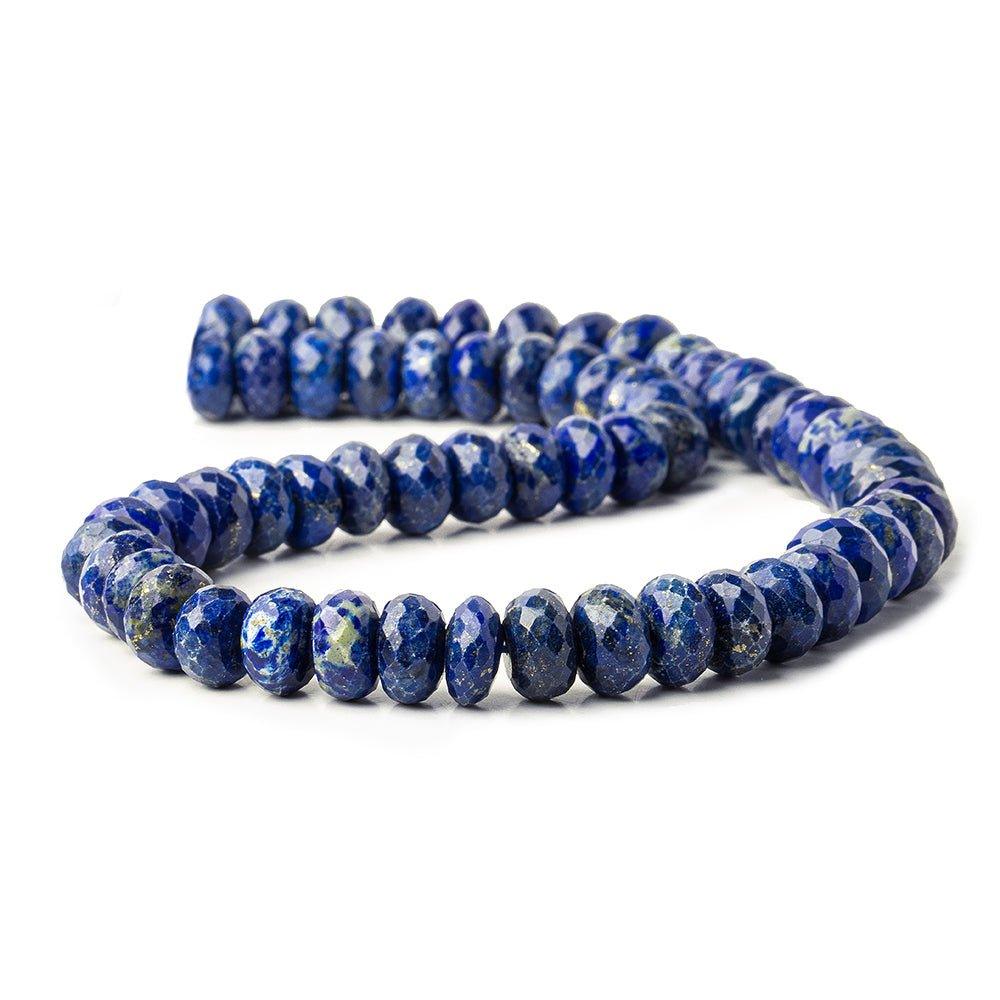 9mm Natural Lapis Lazuli Beads Faceted Rondelle - The Bead Traders