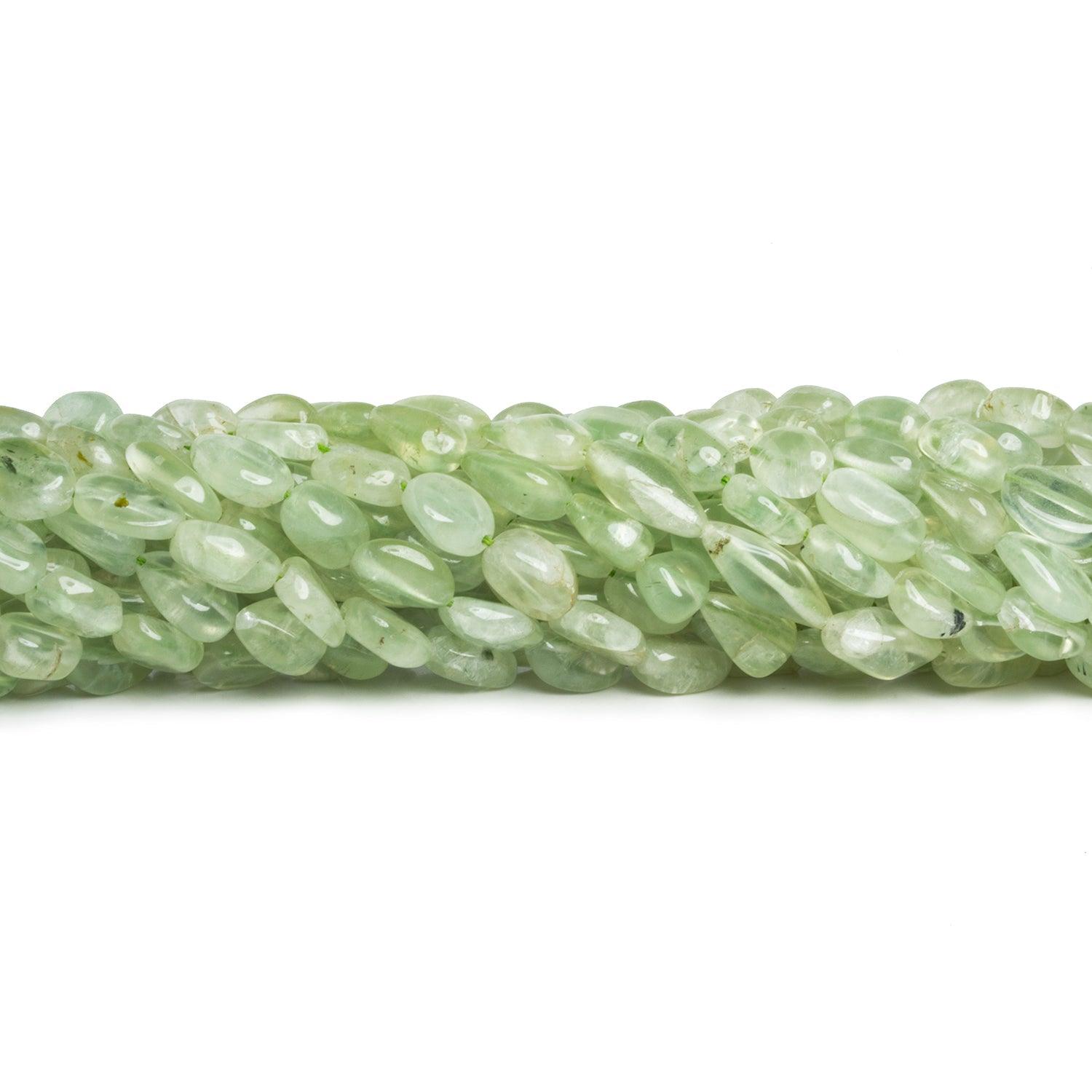 9mm Prehnite Beads Plain Oval Beads, 14 inch - The Bead Traders