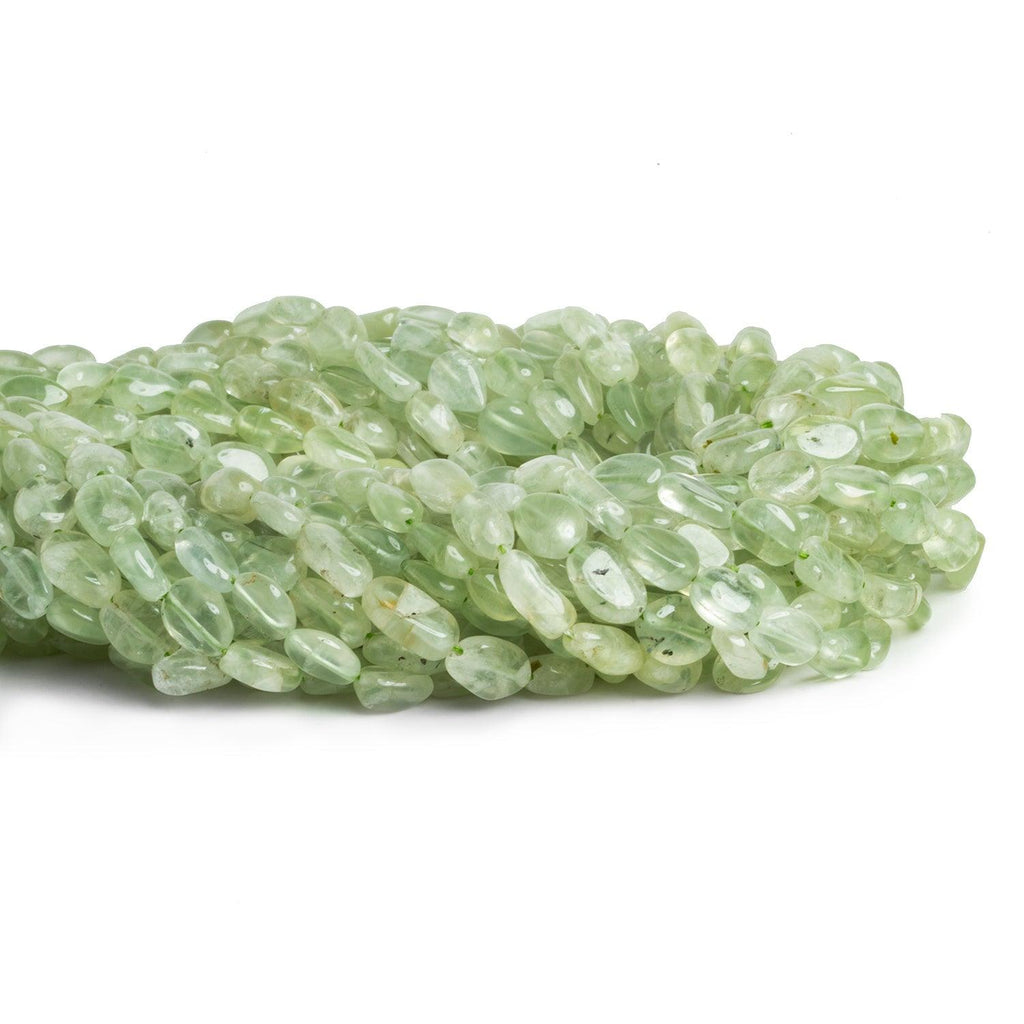 9mm Prehnite Beads Plain Oval Beads, 14 inch - The Bead Traders