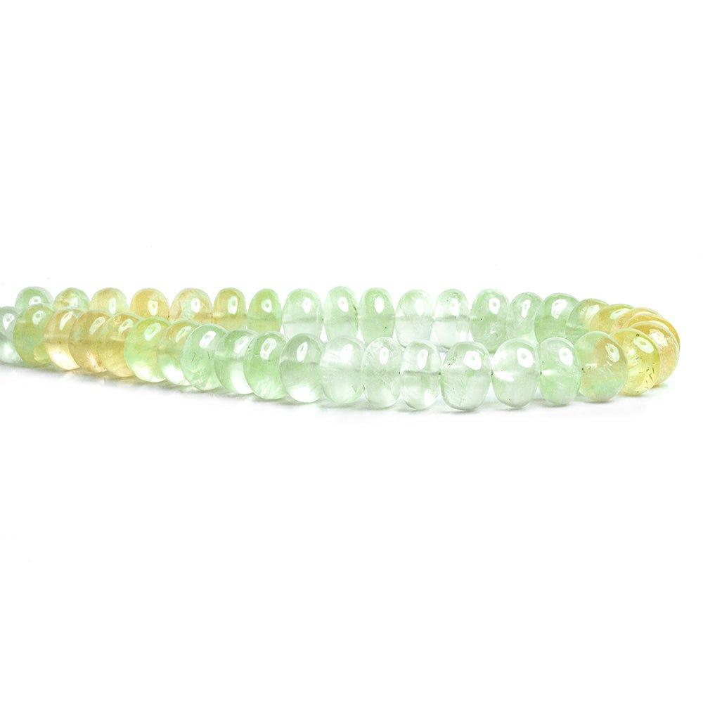 9mm Prehnite Plain Rondelle Beads 8 inch 38 pieces - The Bead Traders
