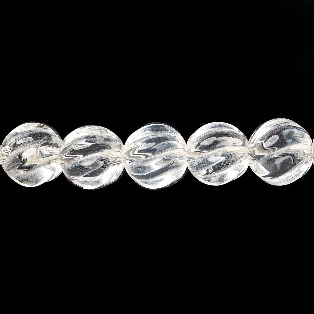 9mm Quartz Twist Rounds 16 inch 42 beads - The Bead Traders