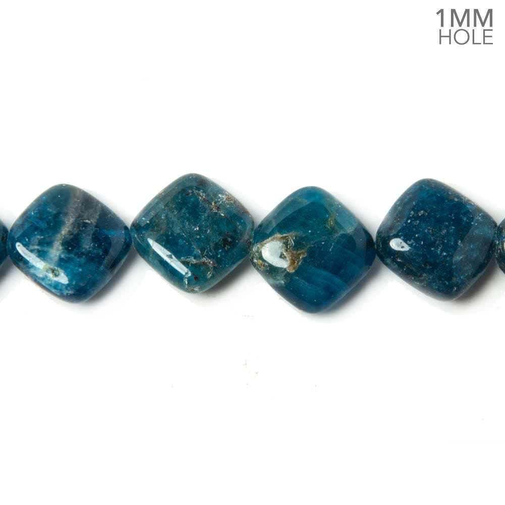 9mm Teal Blue Apatite Pillow Beads 16 inches 44 pieces - The Bead Traders
