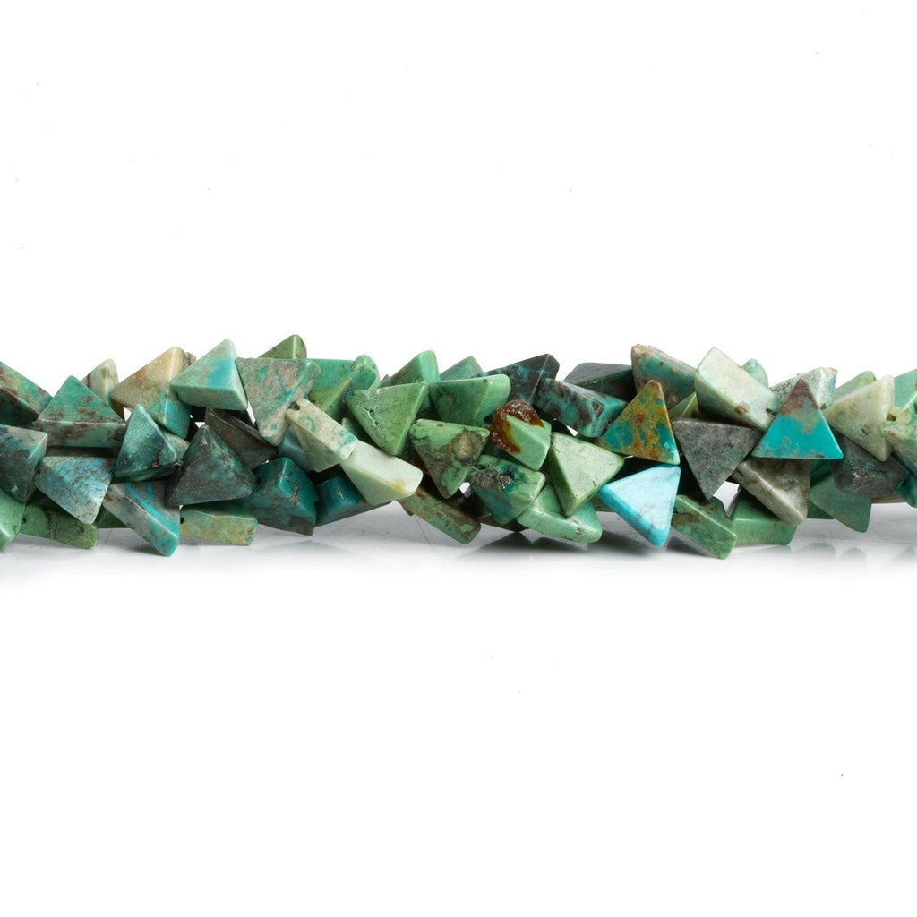 9mm Turquoise Triangles 16 inch 51 beads - The Bead Traders