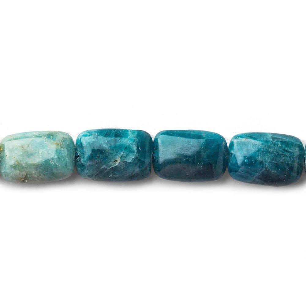 9x6-10x6mm Neon Blue Apatite plain rectangle beads 15.5 inch 33 pieces - The Bead Traders