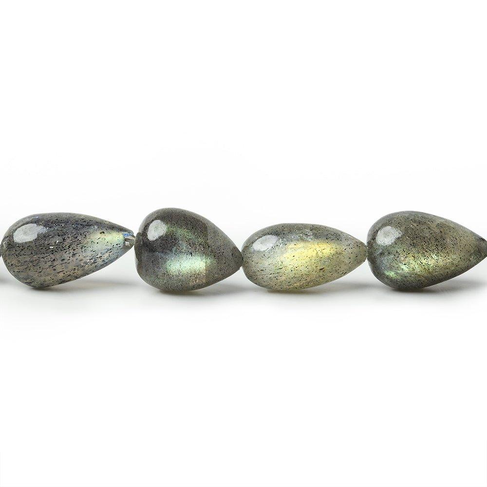 9x7-17x7mm Labradorite Plain Teardrop Beads 8 inch 18 pieces - The Bead Traders
