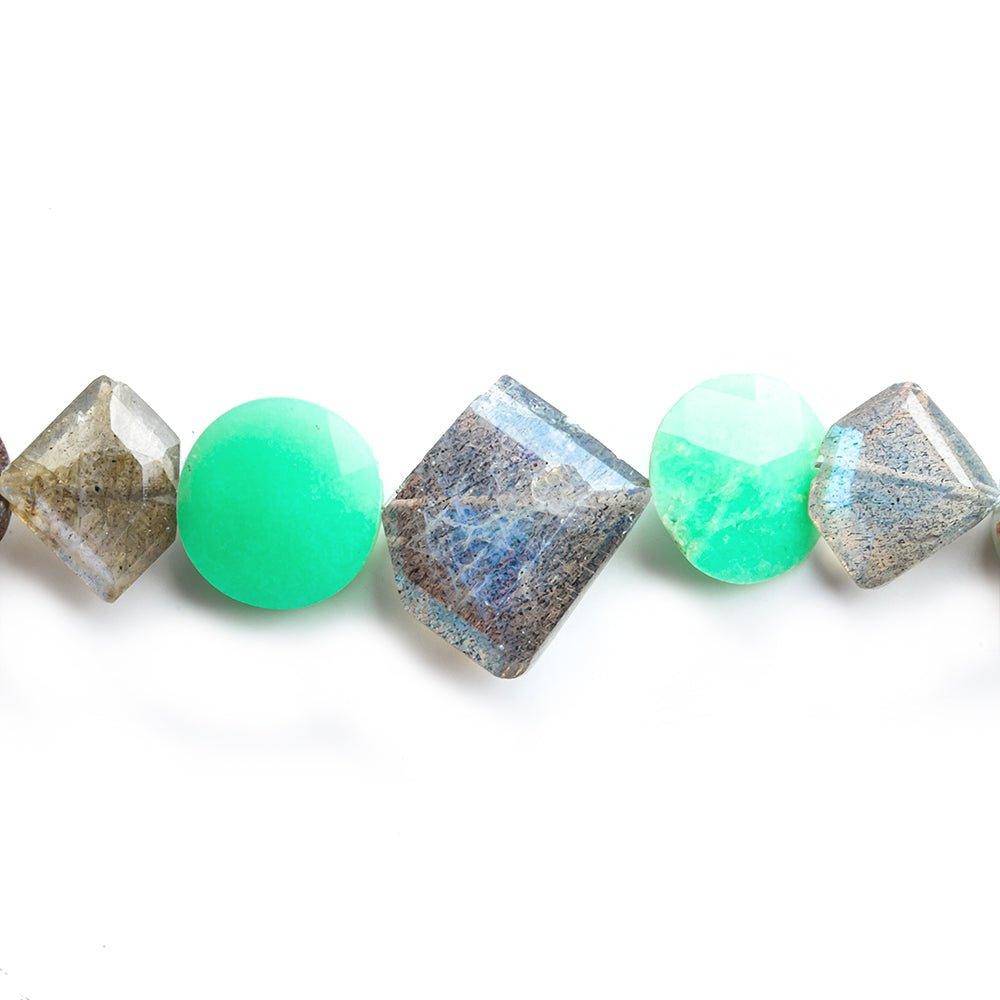 9x7mm-12x10mm Multi Gemstone Multi Shape Beads 16 inch 46 pieces - The Bead Traders