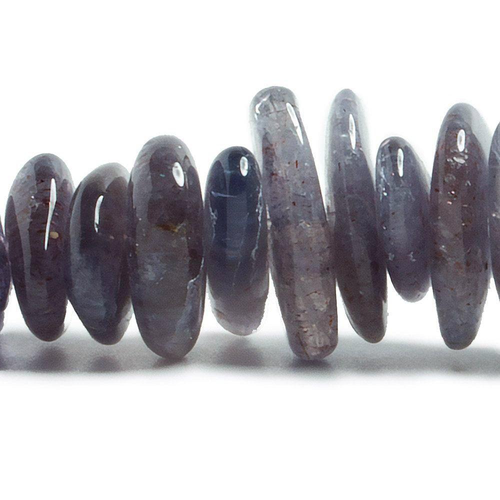 9x7mm-15x8mm Tanzanite center drilled plain nugget beads 16 inch 128 pieces - The Bead Traders