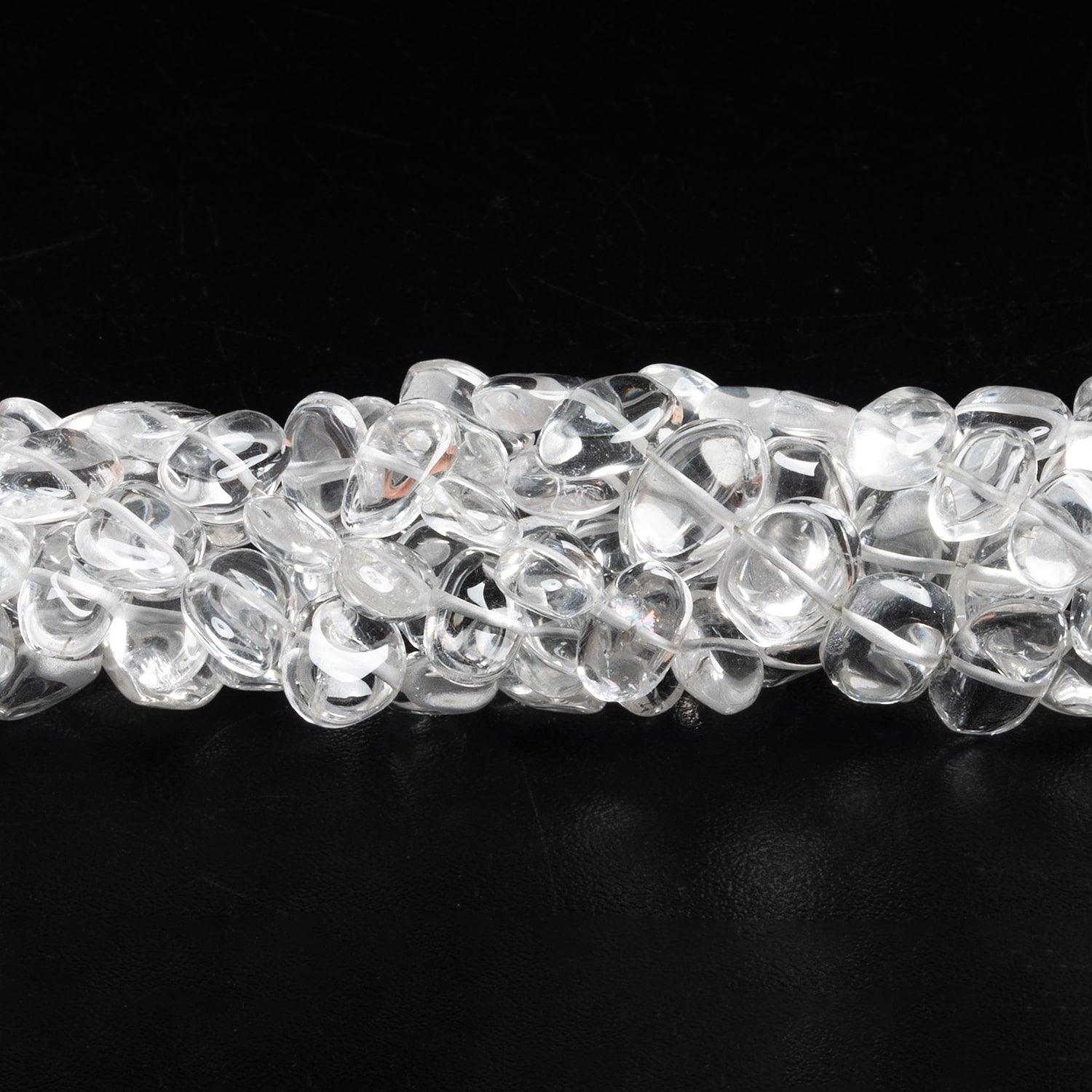 9x7mm Crystal Quartz Plain Ovals 8 inch 29 beads - The Bead Traders