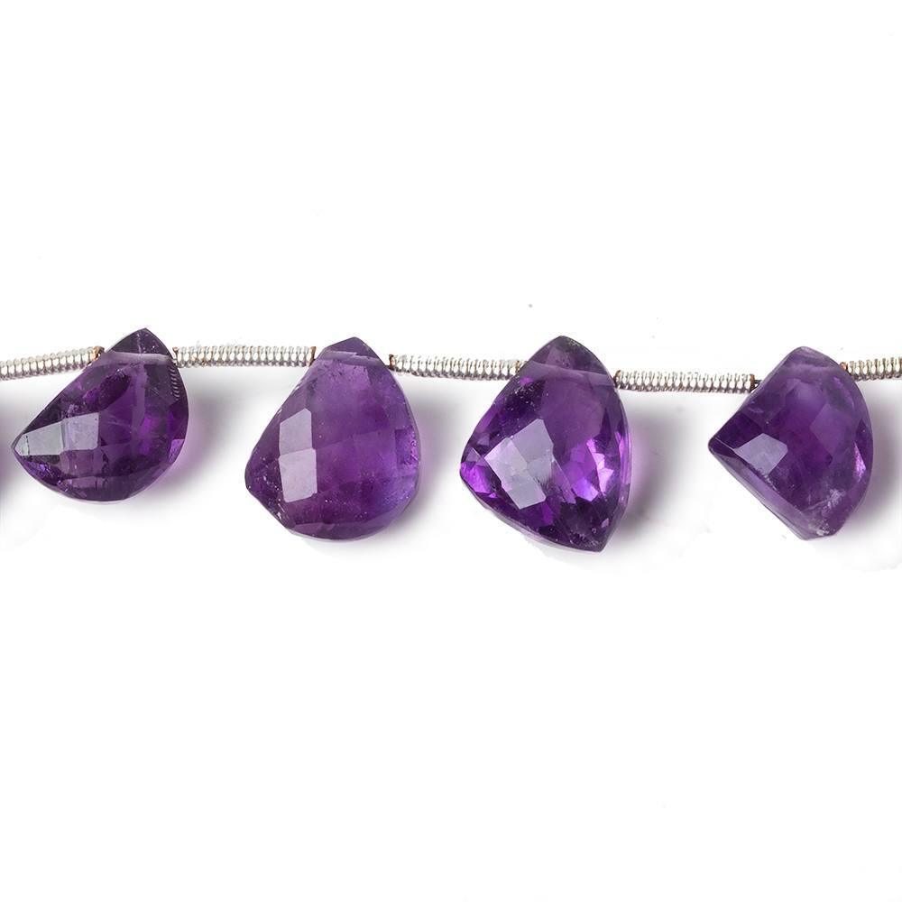 9x8x5-12x11x7mm Amethyst pavilion faceted freeshape beads 8 ich 20 pieces - The Bead Traders