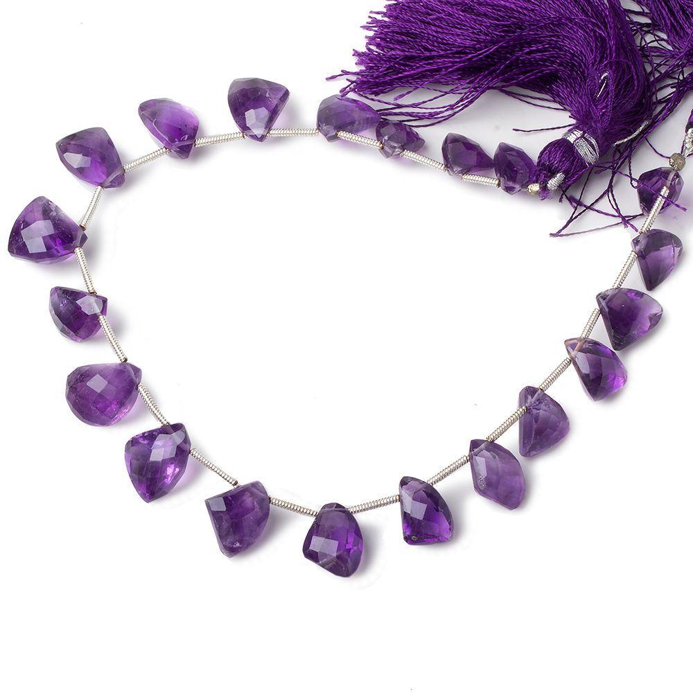 9x8x5-12x11x7mm Amethyst pavilion faceted freeshape beads 8 ich 20 pieces - The Bead Traders