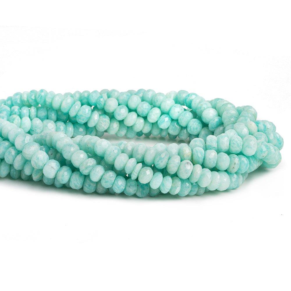 Amazonite Faceted Rondelle Beads 14 inch 95 pieces - The Bead Traders