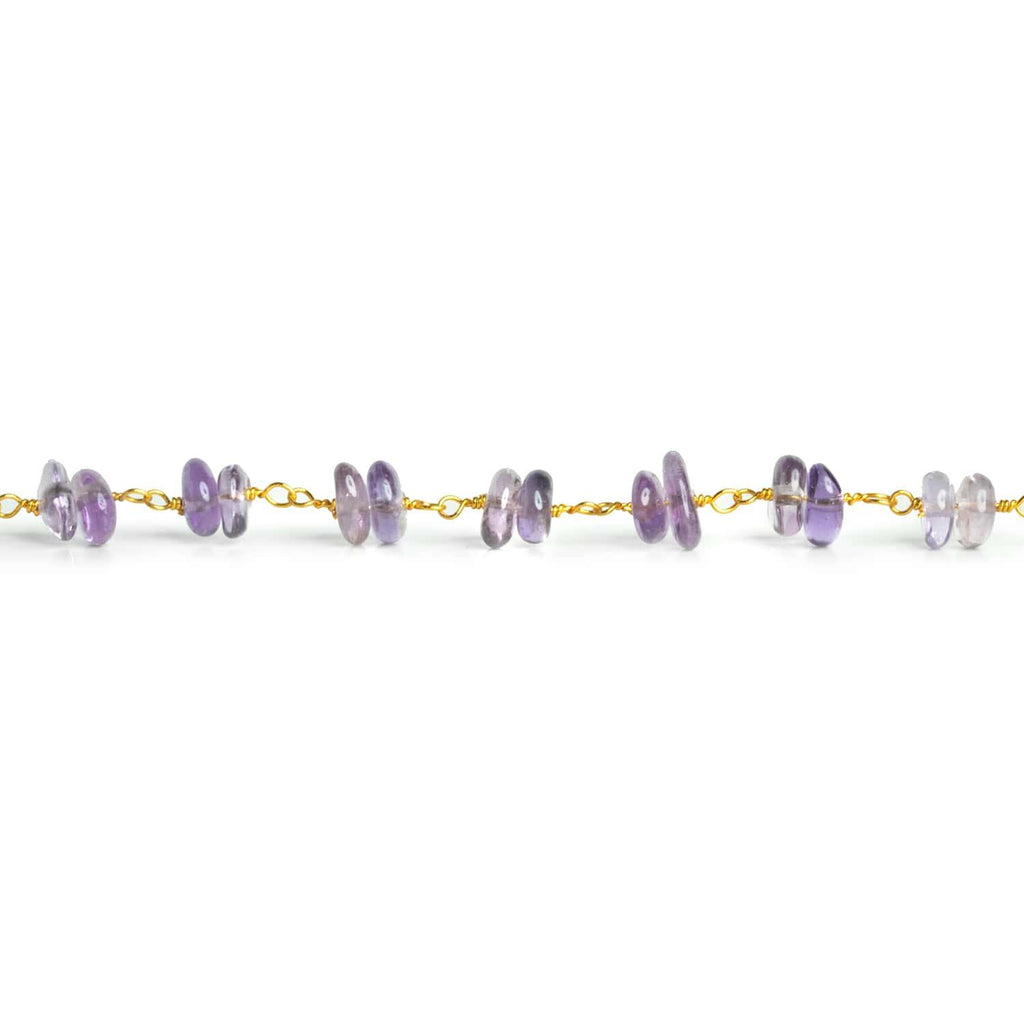 Amethyst Double Nugget Gold Chain 58 pieces - The Bead Traders
