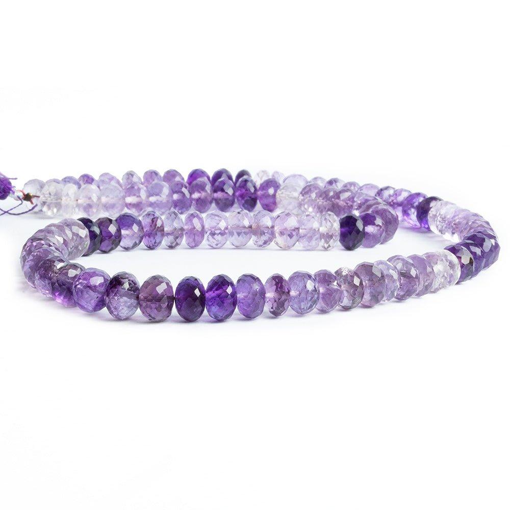 Amethyst Faceted Rondelle Beads 16 inch 100 pieces - The Bead Traders
