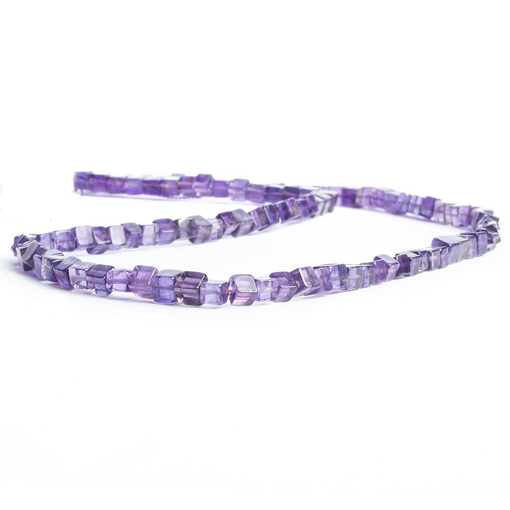 Amethyst Plain Cube Beads 16 inch 105 pieces - The Bead Traders
