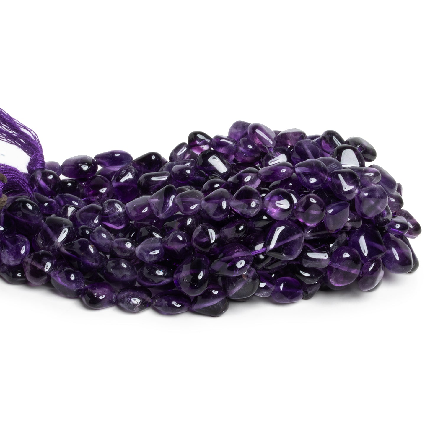 Amethyst Plain Hearts - Lot of 5 - The Bead Traders