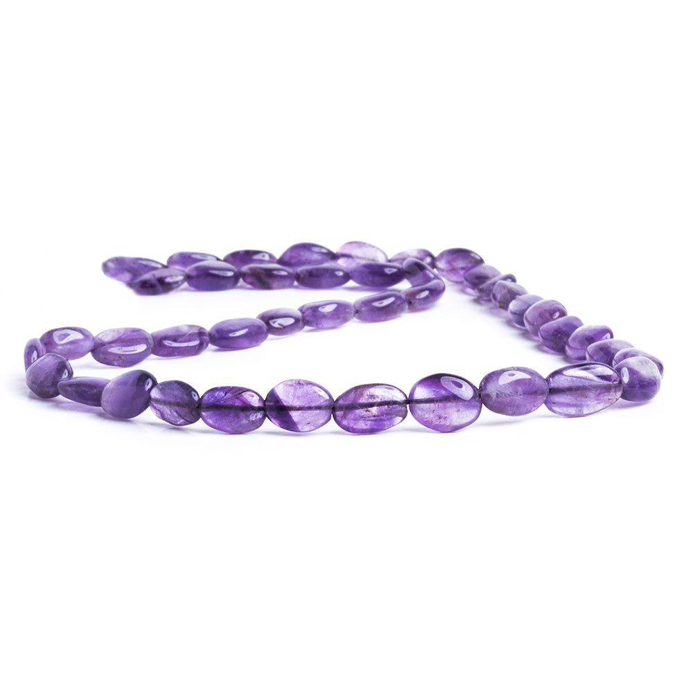 Amethyst Plain Oval Beads 15 inch 45 pieces - The Bead Traders