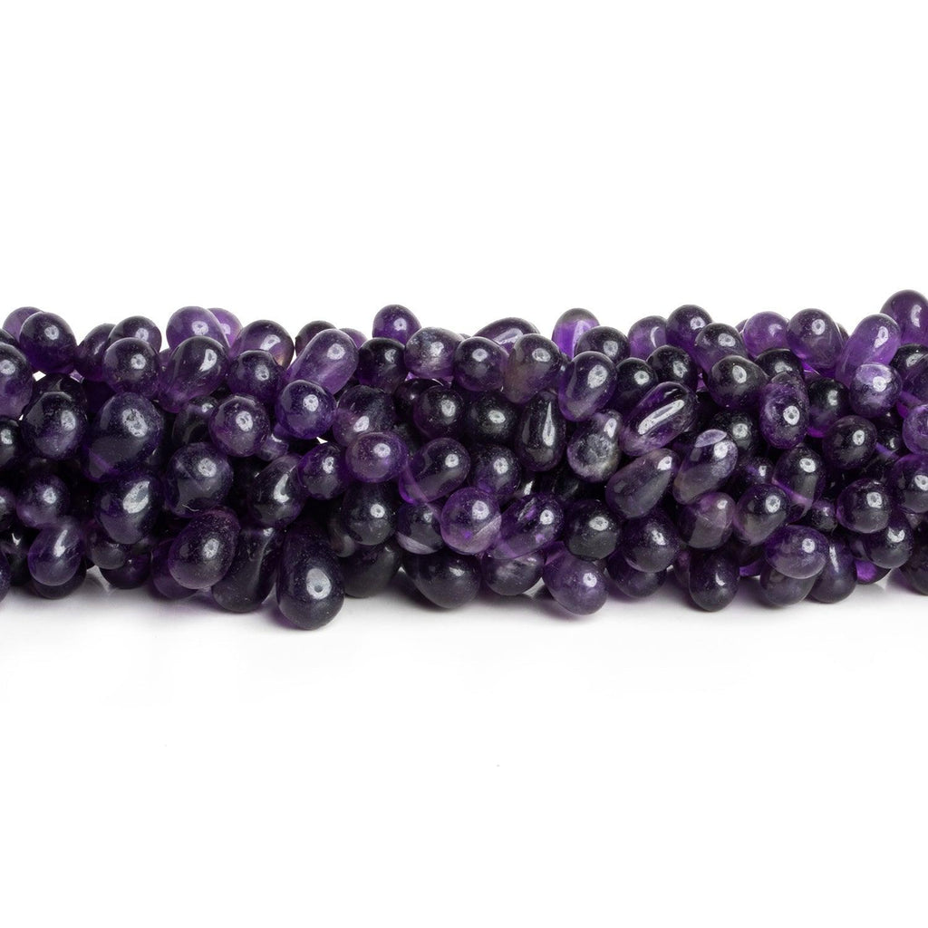 Amethyst Plain Teardrops 12 inch 85 beads - The Bead Traders
