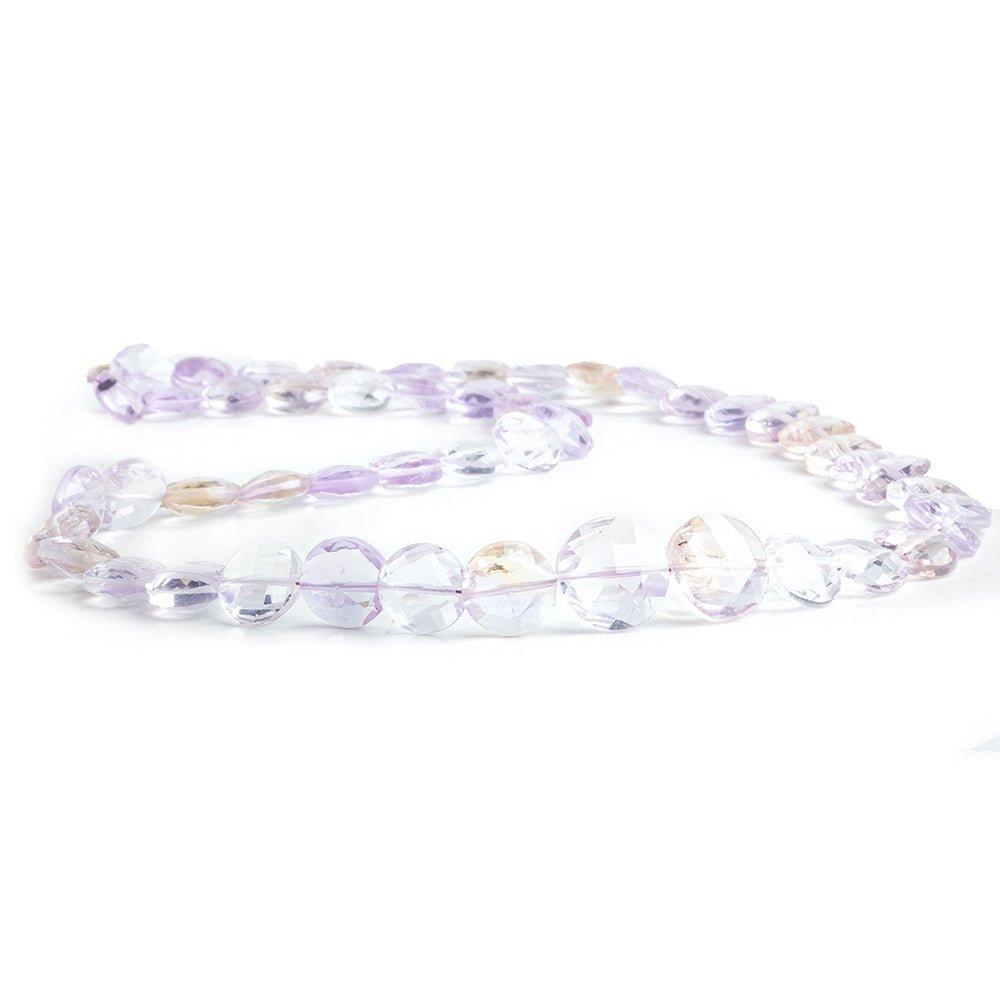 Ametrine Faceted Coin Beads 16 inch 50 pieces - The Bead Traders