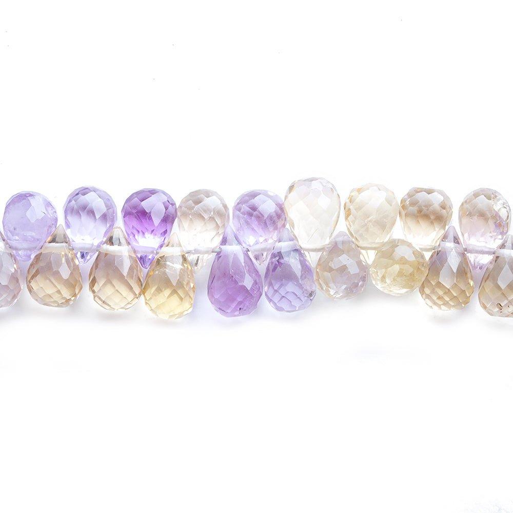 Ametrine Faceted Teardrop Beads 8.5 inch 87 pieces - The Bead Traders