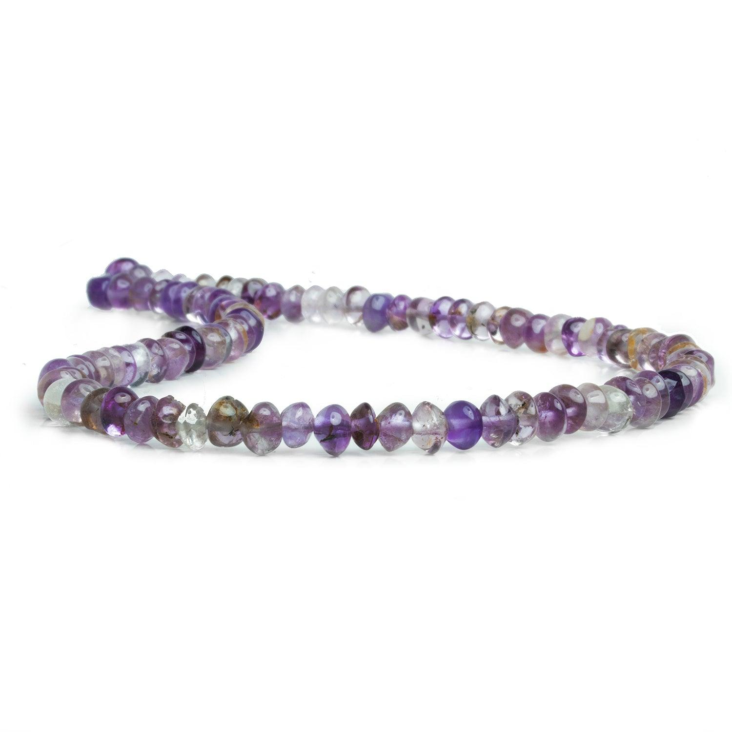 Ametrine Plain Lentil Rondelles 13 inches 95 pieces - The Bead Traders