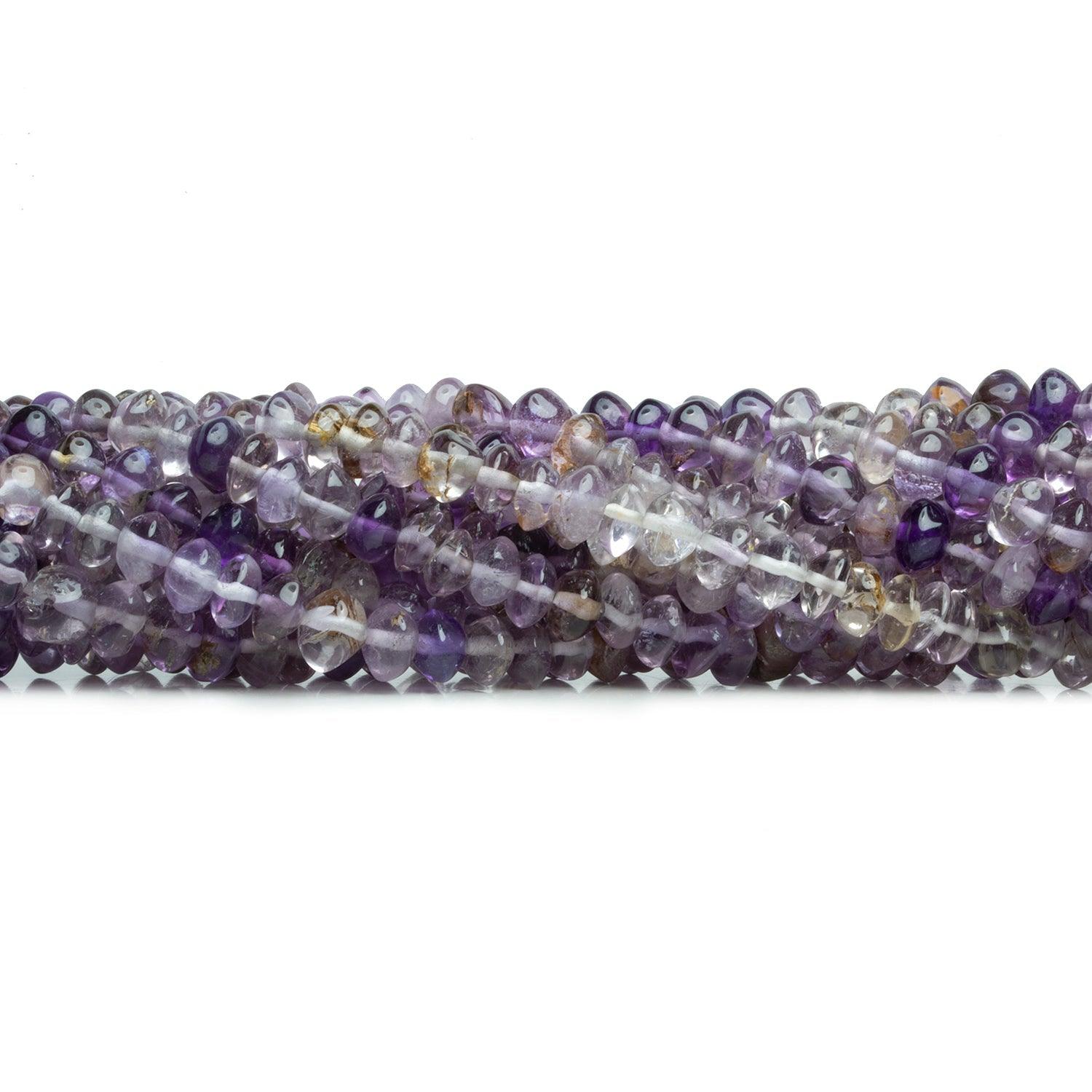 Ametrine Plain Lentil Rondelles 13 inches 95 pieces - The Bead Traders