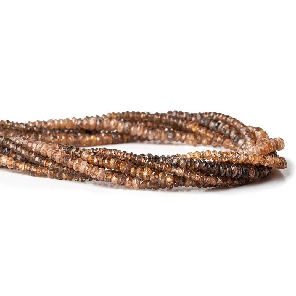 Andalusite faceted rondelle beads 13.5 inch 185 pieces 2-3.5mm - Lot of 3 strands - The Bead Traders