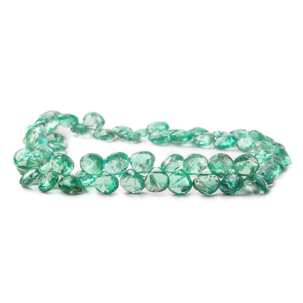 Apatite Faceted Heart Beads, 8 inch, 5x5-6x6mm, 58 pieces - The Bead Traders