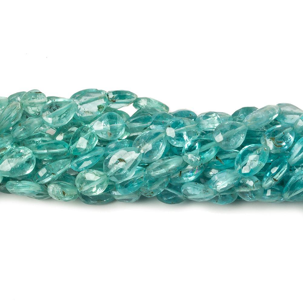 Apatite Straight Drilled Faceted Pear Beads, 8" length - The Bead Traders